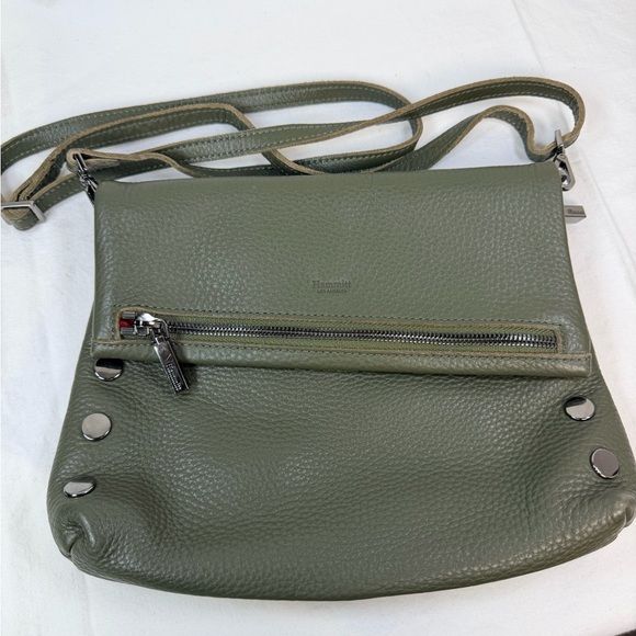 Hammitt Handbags - Hammitt VIP Olive Green Leather Crossbody Shoulder Bag Gunmetal Hardware